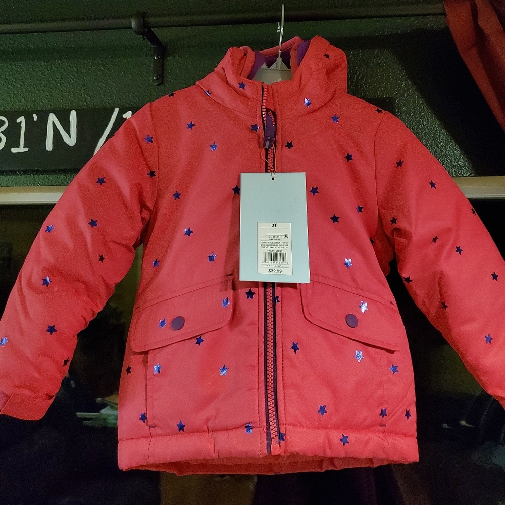 3T pink and purple Cat & Jack coat